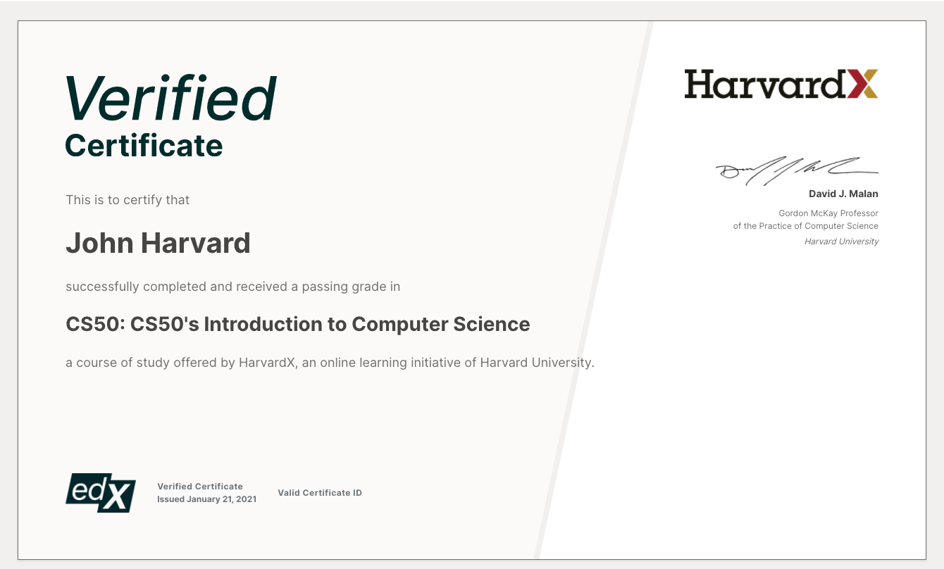 Is edX Harvard certificate valuable?